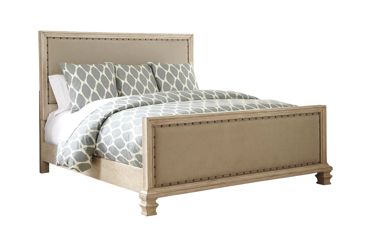 Demarlos king upholstered store panel bed