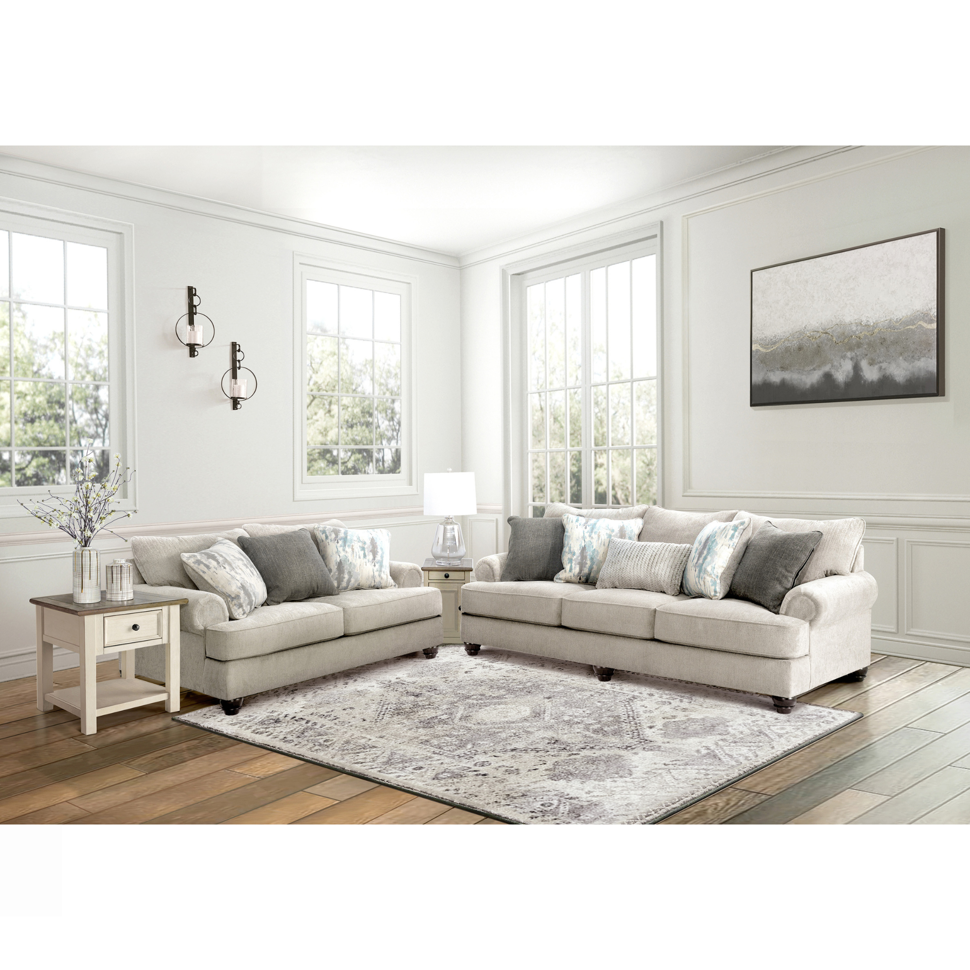 Sectional and deals oversized chair set