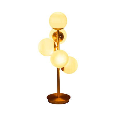 Glass 26" Frosted Globe Table Lamp, Gold