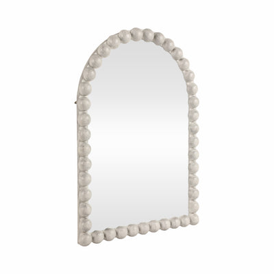 22x30 Large Knobby Arch Mirror, White