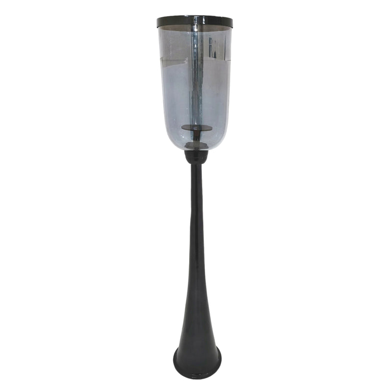 43" Ember Large Black Glass Candle Hurricane