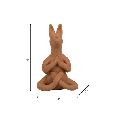 TERRACOTTA, 7" NAMASTE YOGA BUNNY, NATURAL