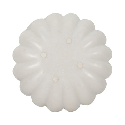 8" Hadara Marble Flower Tray, Tan