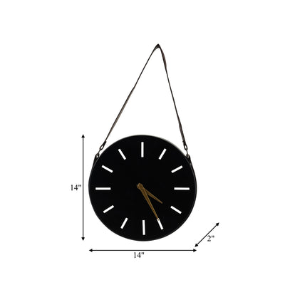 METAL, 14" WALL CLOCK, BLACK