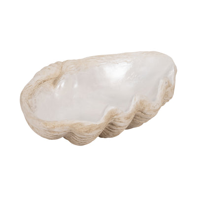 16" Pearlized Shell Bowl, Ivory