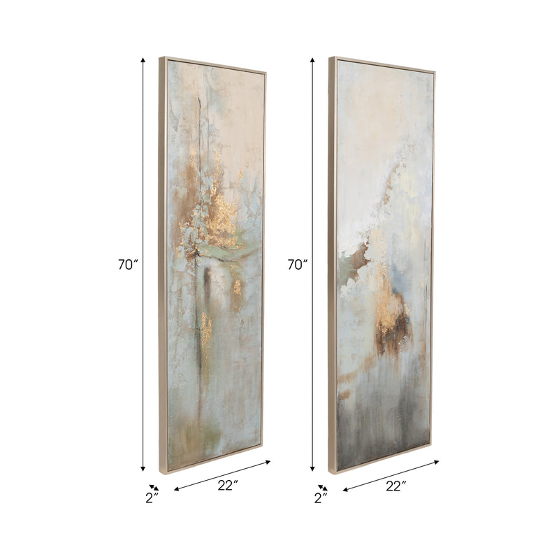 S/2 22x70 Felizia Handpainted Wall Art