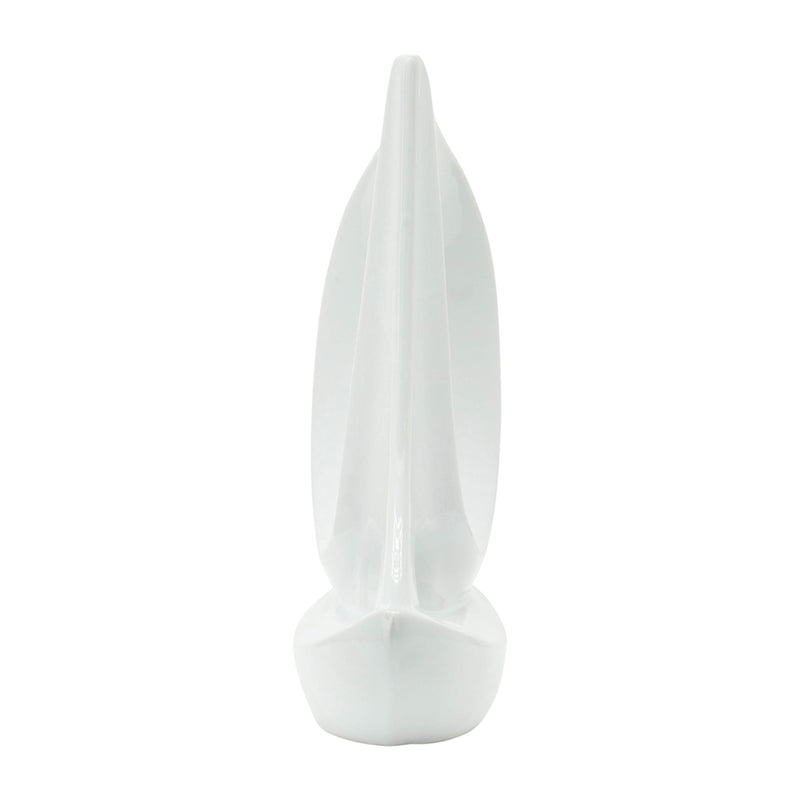 WHITE CERAMIC SAILBOAT 13"