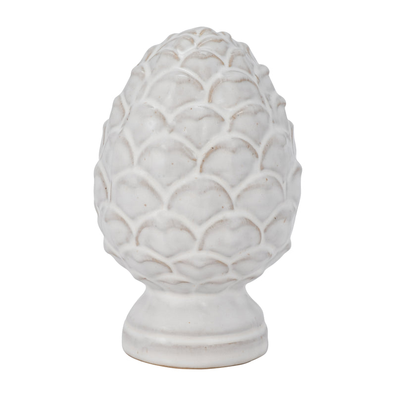 CER, 6" ARTICHOKE DECO, IVORY