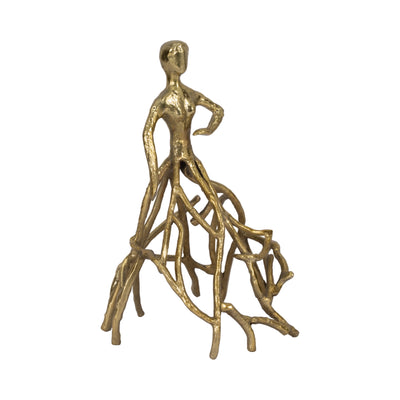 Metal, 14" Dancing Lady, Gold