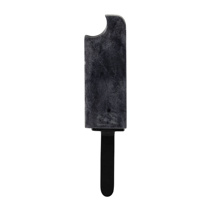 METAL/MARBLE,13",BITTEN POPSICLE DECO,BLACK