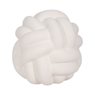 9" Knot Orb Rough Texture, White