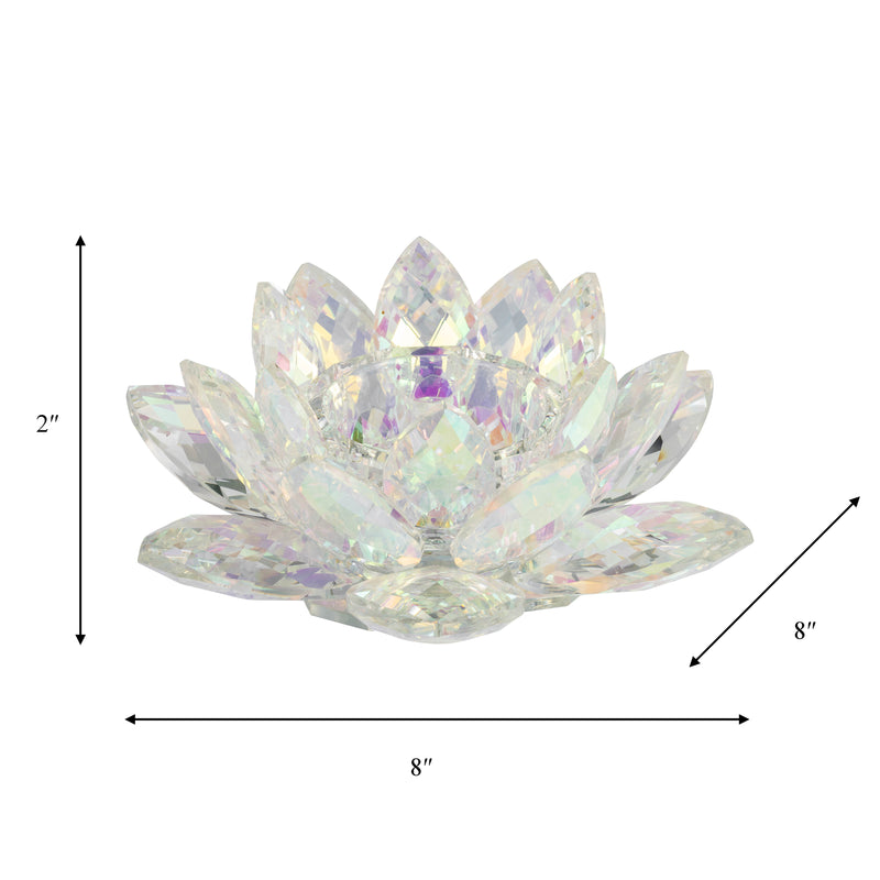 RAINBOW CRYSTAL LOTUS VOTIVE HOLDER