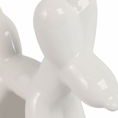 7"L BALLOON DOG ANIMAL, WHITE