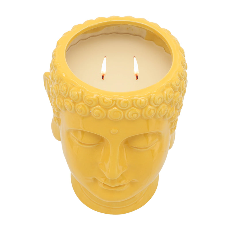 S/3 Buddha Citronella Candle, 8.5" Multi 40oz