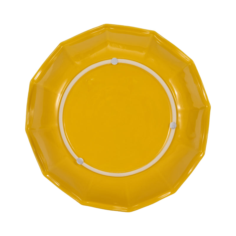 11" Flower Bird Bath, Yellow