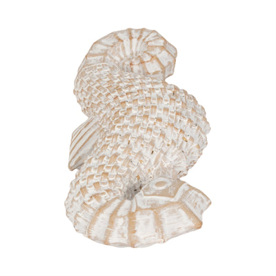 12" Resin Wicker Seahorse, White