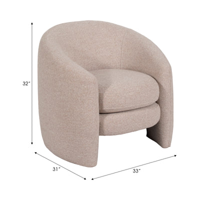 Barrel Arm Chair, Beige