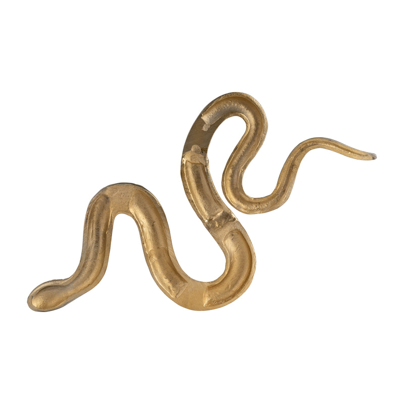 METAL, 22" SNAKE 4-TAPER CANDLE HOLDER, GOLD