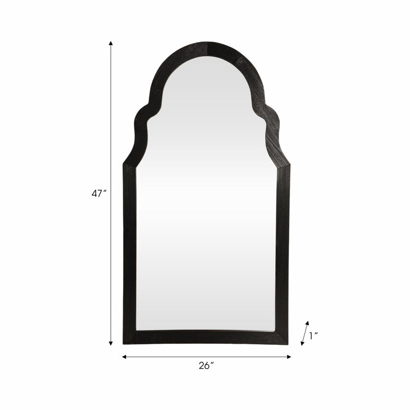 26x47 Arched Mirror, Black