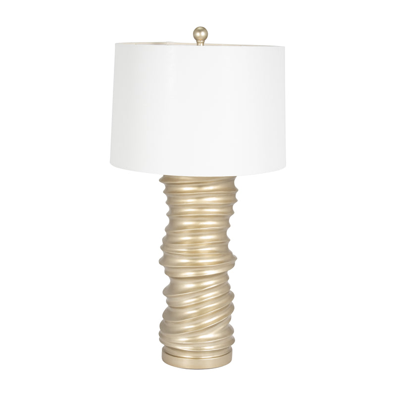 Resin 29" Stacking Rings Table Lamp, Champagne