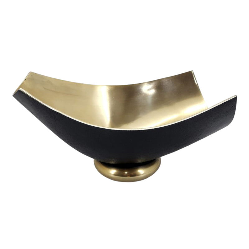 16" Rouen Black And Gold Bowl