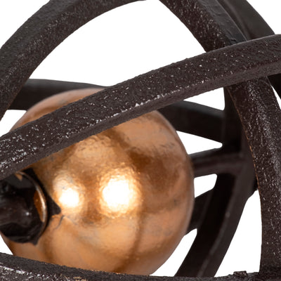 6" Armillary Orb, Black/gold