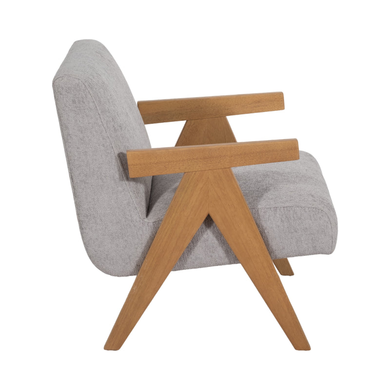 Wood - Scandinavian Accent Chair, Gray