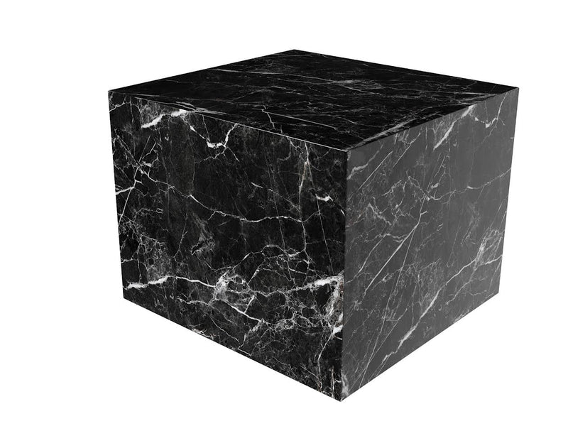 Midnight Elegance Marble Side Table