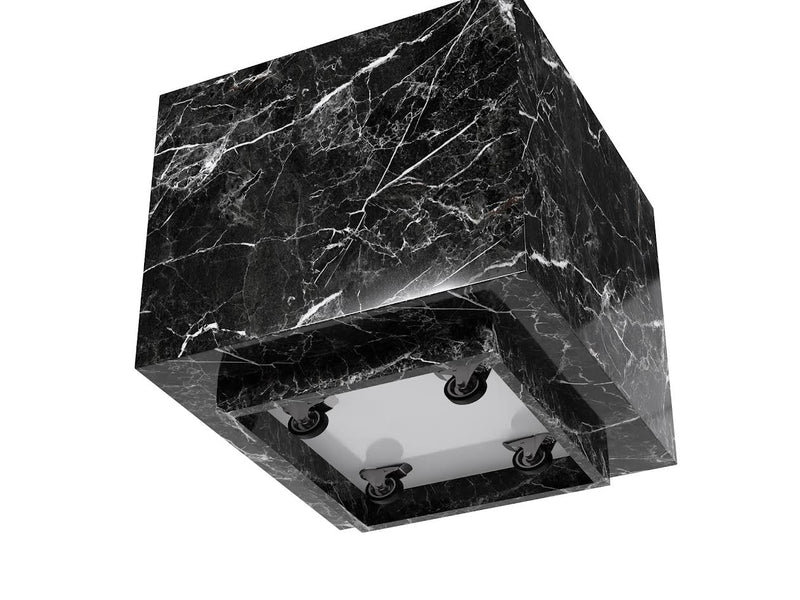 Midnight Elegance Marble Side Table