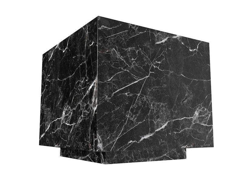 Midnight Elegance Marble Side Table