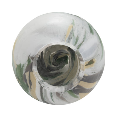 Marco Glass, 12" Marbled Look Vase, Multi