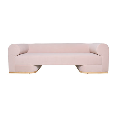 MODERN SOFA - OAK WOOD BASE, BLUSH