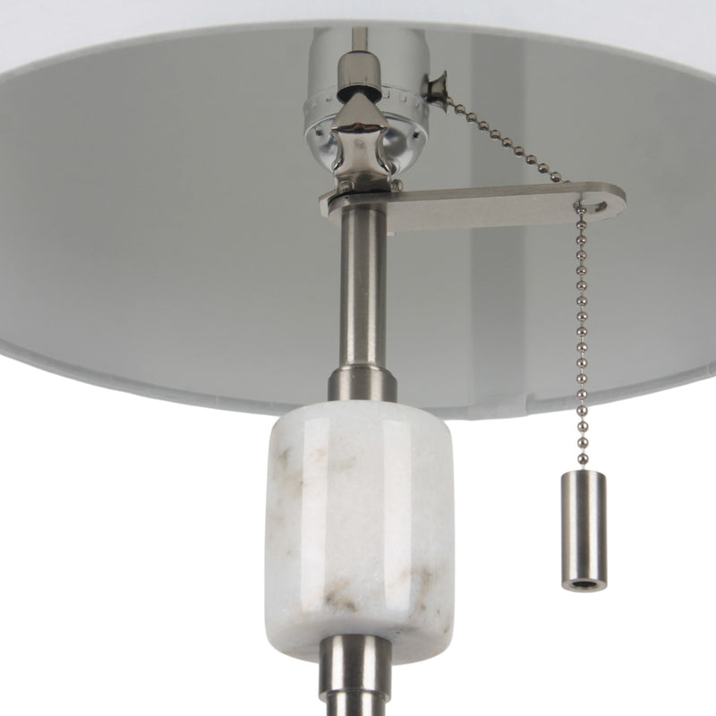 37" Bari Silver Marble Lamp