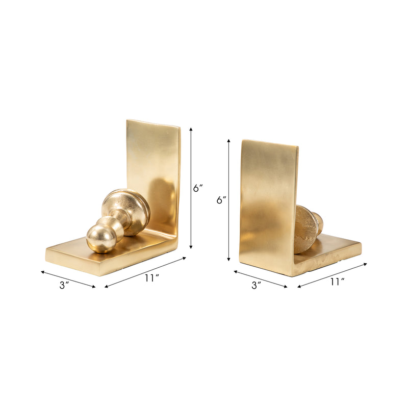 S/2 11" Julian Chess Bookends