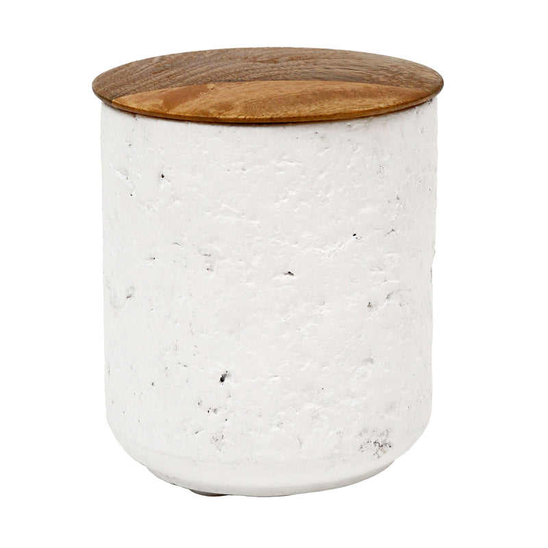 4" 9 Oz Balsam & Myrrh Tall Candle With Lid, White