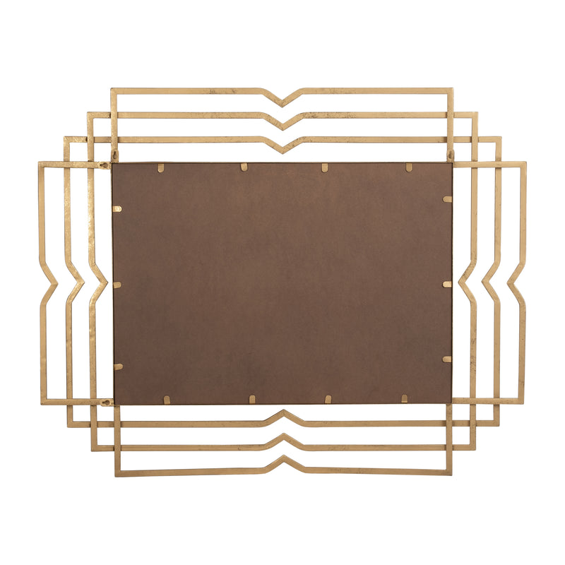 Metal 39" Rectangular Mirror,gold