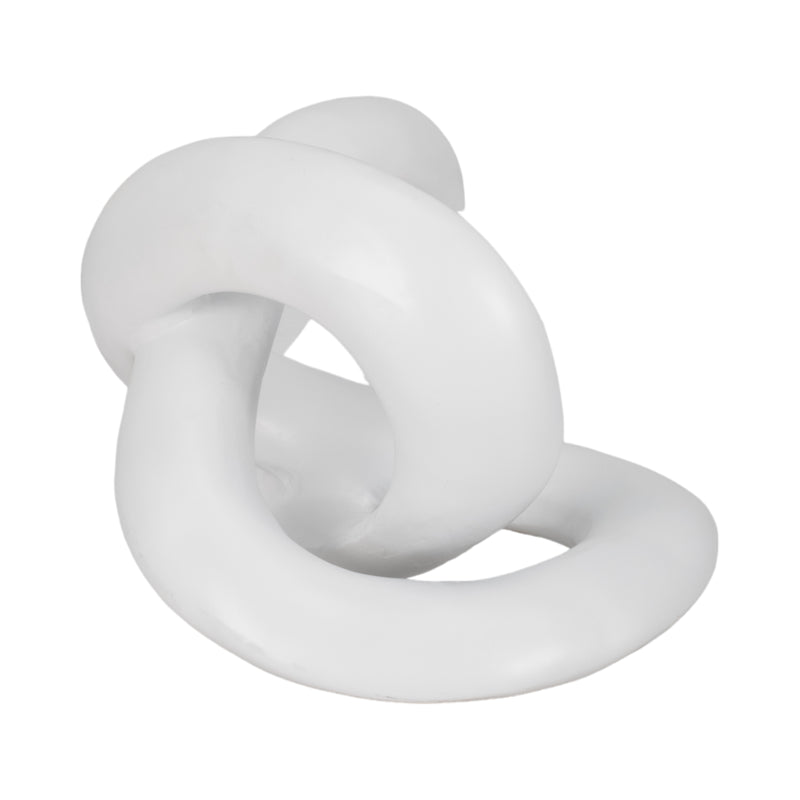 10" Sculptured Knot, White