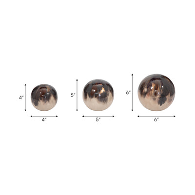 METAL, S/3 4/5/6" GALAXY ORBS, MULTI