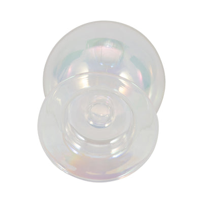 7" Glass Bubble Taper Candle Holder, Luster