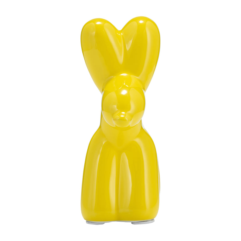 7"L BALLOON DOG ANIMAL, YELLOW