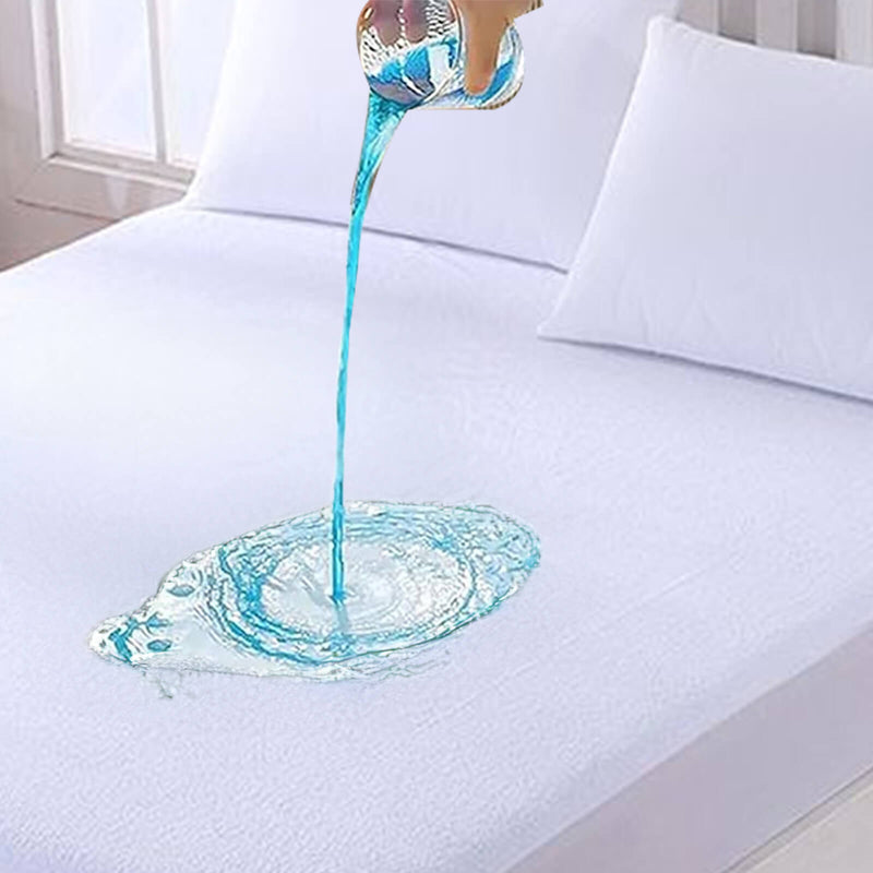 Mattress Protector of Soft Cotton With Rubber Edges Waterproof