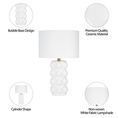 Ceramic 22" Bubble Table Lamp, White