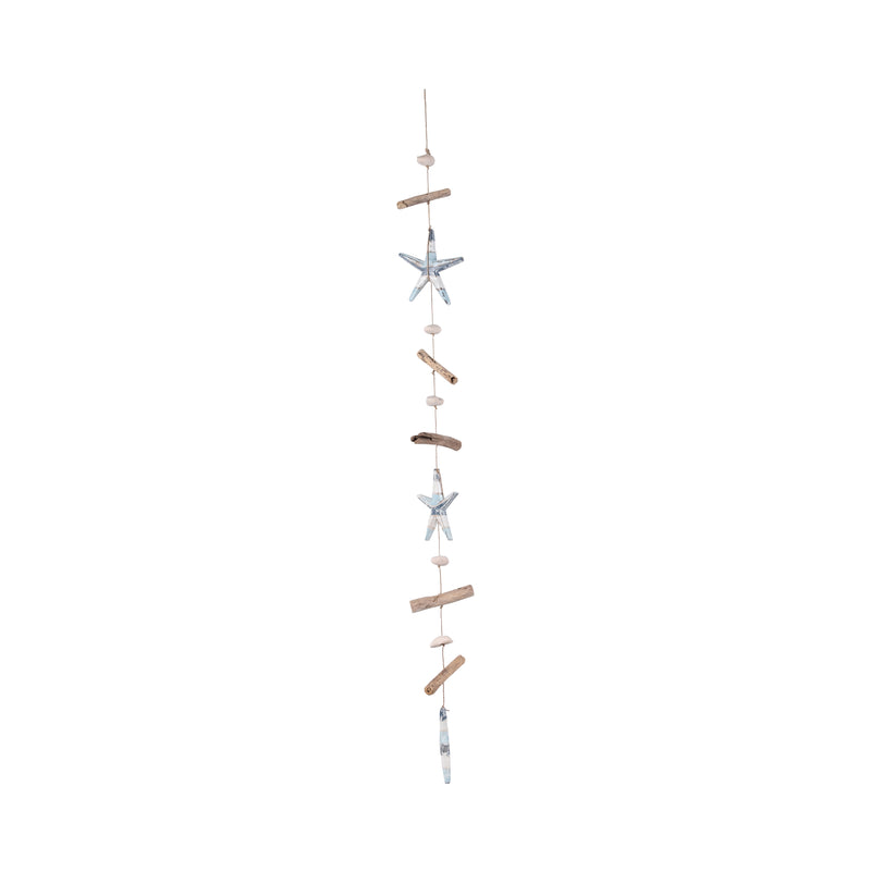 DRIFTWOOD, 39"L STAR HANGINGS, MULTI