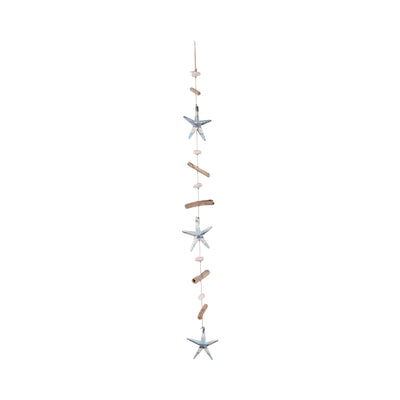 DRIFTWOOD, 39"L STAR HANGINGS, MULTI