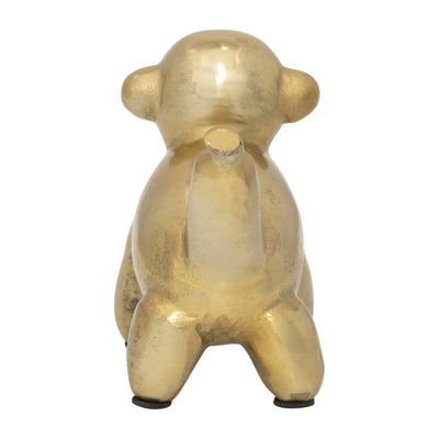 5"L METAL BALLOON MONKEY, GOLD