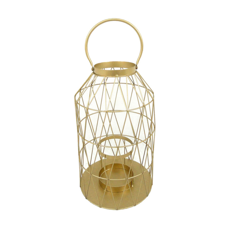 Metal Decorative Lantern, Gold