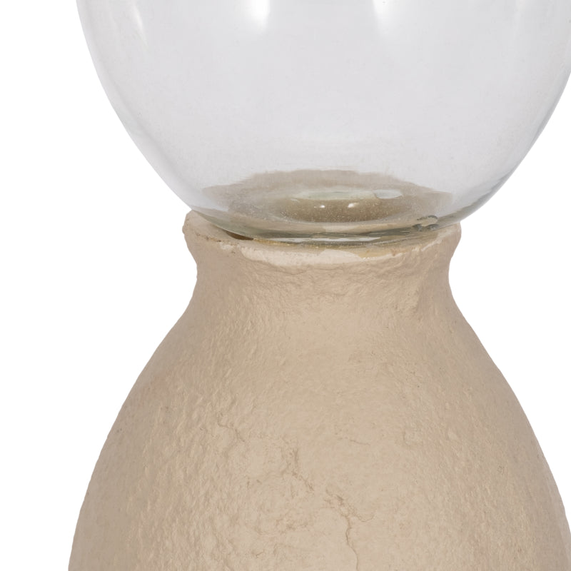 Ecomix/glass, 15" Vase, Ivory