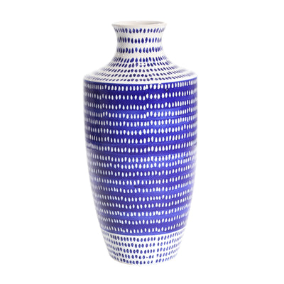 Ceramic Vase, Blue/White