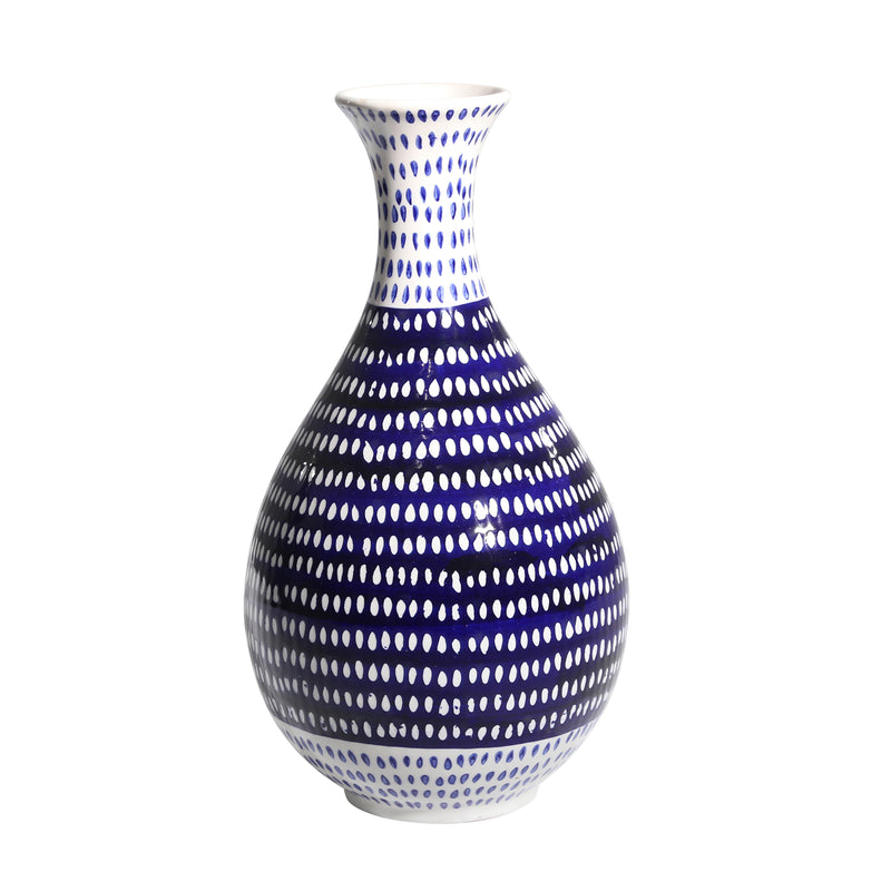 Ceramic Vase, Blue/White