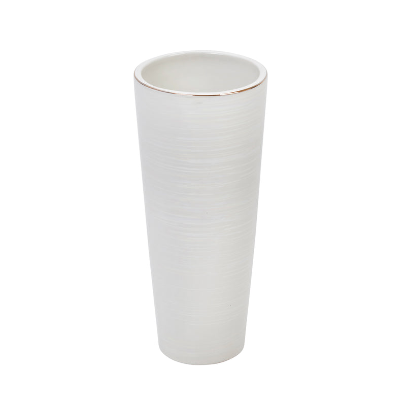 PEARLESCENT CERAMIC VASE 11.75"